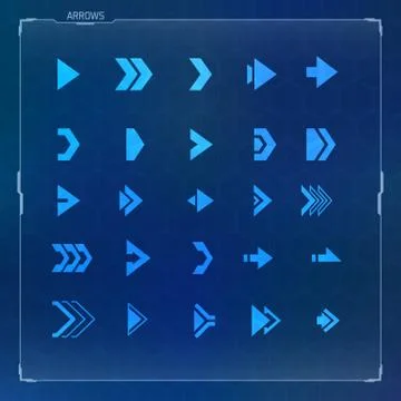 Futuristic arrow icons Stock Illustration