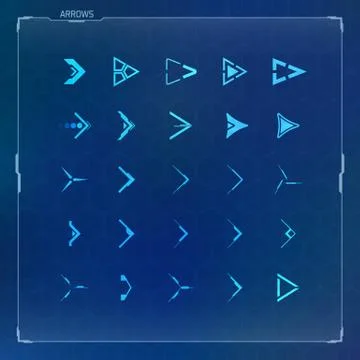 Futuristic arrow icons Stock Illustration