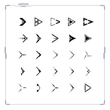 Futuristic arrow icons Stock Illustration