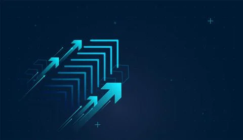 A futuristic arrow pattern illustrates long-term investment growth and stra.. Stock Illustration