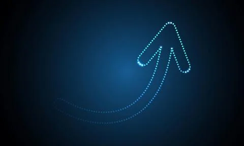 Futuristic Up Arrow for Success and Progress Stock Illustration