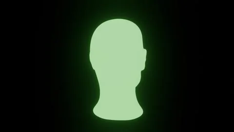 Futuristic Artificial 3D Head Animation Stock Footage 314972951