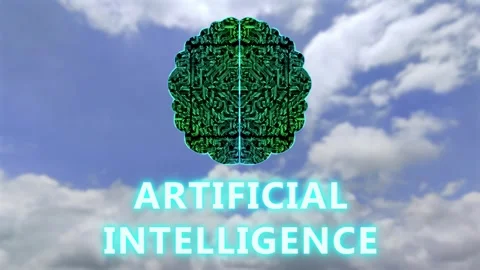 Futuristic artificial Brain in circuit lines, big data connection Stock Footage 253556381