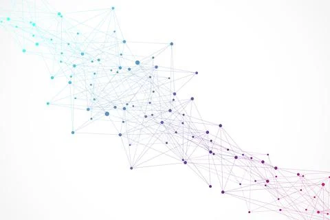 Futuristic Artificial Intelligence and Machine Learning Concept. Human Big Data Stockillustratie