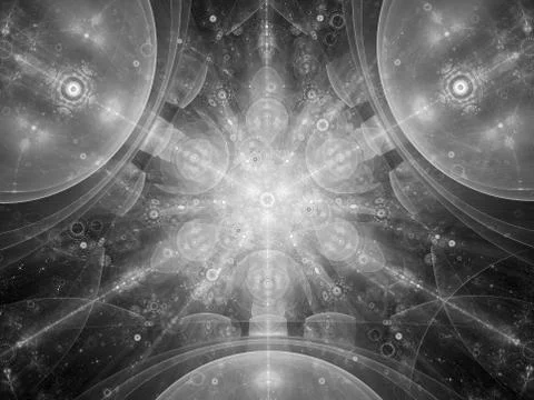 Futuristic artificial intelligence black and white texture Stockillustratie