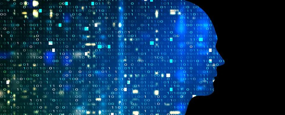 Futuristic Artificial intelligence concept. Cyber mind vector Stock Illustration