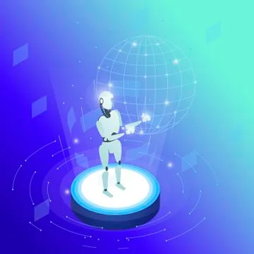 Futuristic artificial intelligence robot desgin Stock Illustration