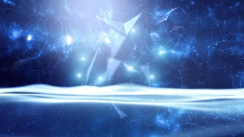 Futuristic artificial intelligence science abstract wavy background Stock Footage 337369591