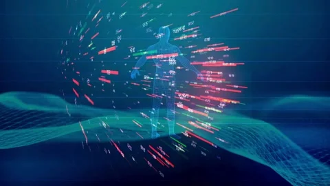 Futuristic Artificial Intelligence Simulation Stock Footage 267083530