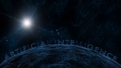 Futuristic artificial intelligence in the universe Stock Footage 94826600
