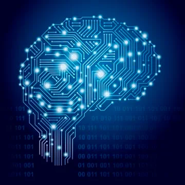 Futuristic artificial intelligence vector design Stock Illustration