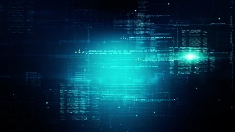 Futuristic artificial neural networks simulation, artificial intelligence Stock Footage 172284005