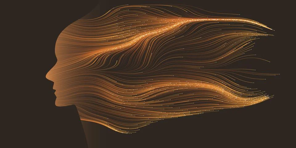 Futuristic Artificial Technology Concept with Flow of Glowing Neural Connec.. Illustrazione stock