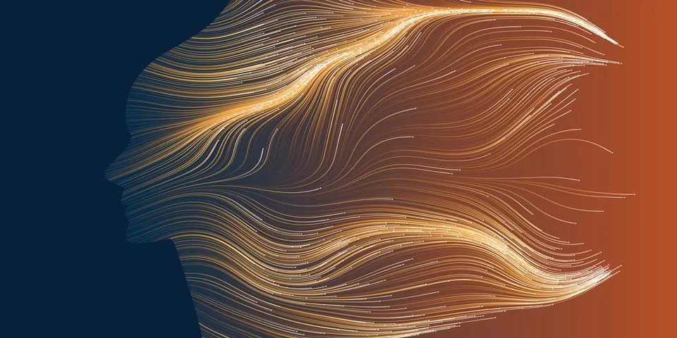 Futuristic Artificial Technology Concept with Flow of Glowing Neural Connec.. 스톡 일러스트