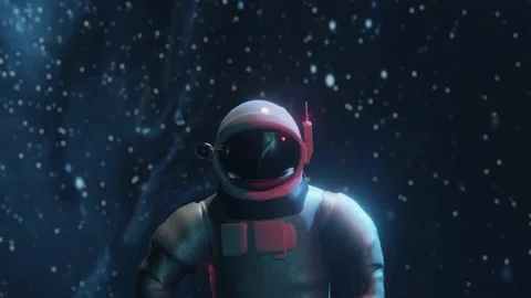 Futuristic astronaut concept. Astronaut in outer space. Stock Footage 161227284