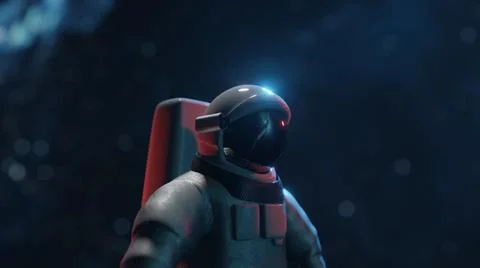 Futuristic astronaut concept. Astronaut in outer space. Stock Photos