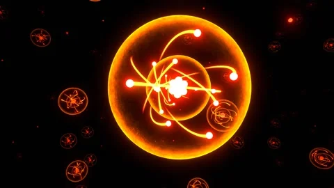 Futuristic Atomic Energy Animation Video stock 302057872