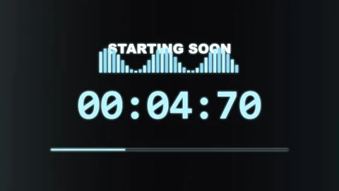 Futuristic Aurora Green Countdown Broadcast Starting Soon Background Loop f.. Stock Footage 340376088