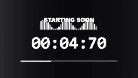 Futuristic Aurora Green Countdown Broadcast Starting Soon Background Loop f.. Stock Footage 340376090