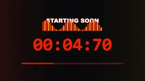 Futuristic Aurora Green Countdown Broadcast Starting Soon Background Loop f.. Stock Footage 340376104