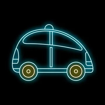 Futuristic autonomous vehicle showcasing smart city technology concept Stock Illustration