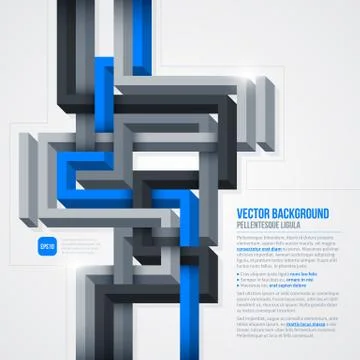 Futuristic background with 3d lines. EPS10. Stock Illustration