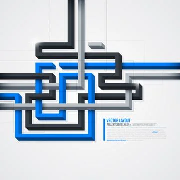 Futuristic background with 3d lines. EPS10. Stock Illustration
