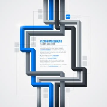 Futuristic background with 3d lines. EPS10. Stock Illustration