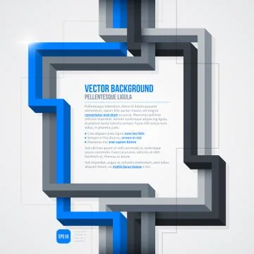 Futuristic background with 3d lines. EPS10. Stock Illustration