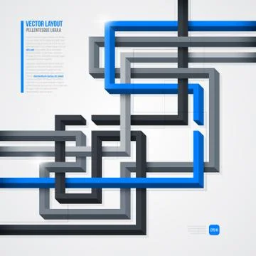 Futuristic background with 3d lines. EPS10. Stock Illustration