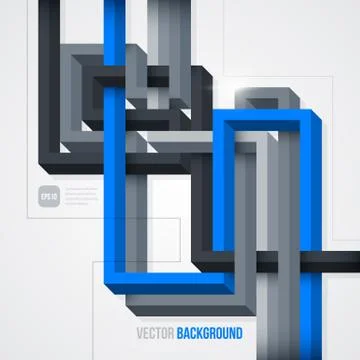Futuristic background with 3d lines. EPS10. Stock Illustration