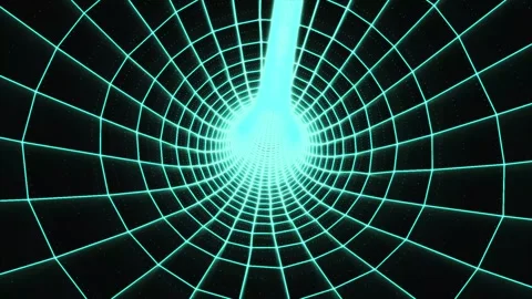 Futuristic background of a 4K 3D looping animation. Abstract glowing blue d.. Stock Footage 290850175