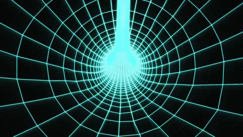 Futuristic background of a 4K 3D looping animation. Abstract glowing blue d.. イラスト素材