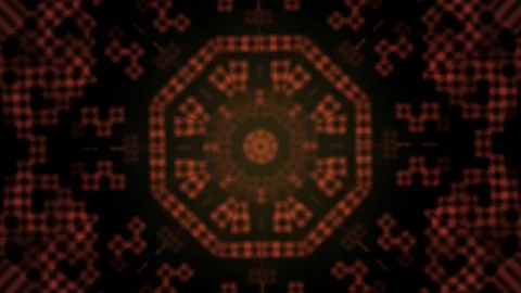 Futuristic background. Abstract blurred picture of red squares connected Stock Footage 121936239