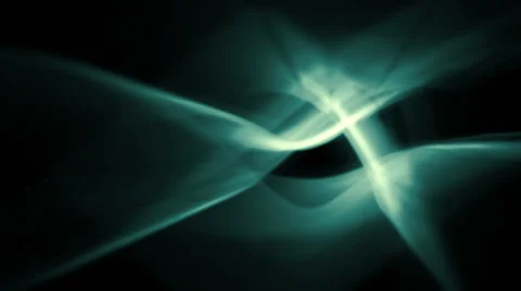 Futuristic background of abstract turquoise light waves - seamless (FULL HD) Video stock 37121087