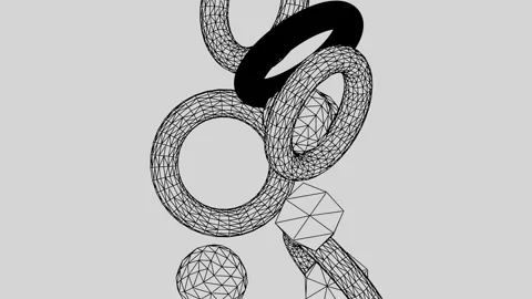 Futuristic background animation. Decorative visual contrasts. Stock Footage 140624718