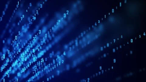 Futuristic background blue matrix. Digital burst of data. Coding or hacking c Stock Illustration