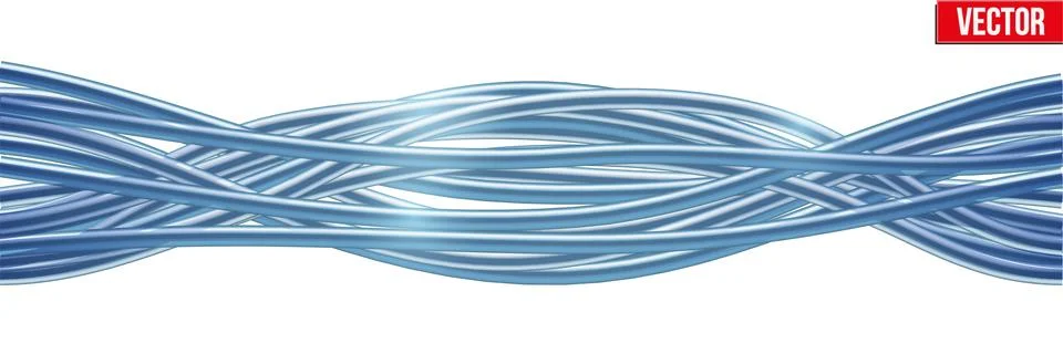 Futuristic background with a bundle of cables Stock Illustration