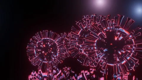 A futuristic background with colorful tech gears mechanisms - great for an ab Illustrazione stock