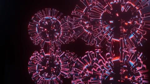 A futuristic background with colorful tech gears mechanisms - great for an ab Illustrazione stock