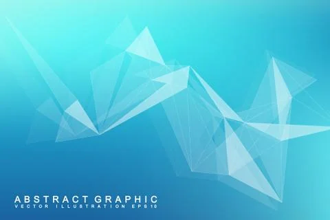 Futuristic background communication, globalization. Lines and dots connected to Stock Illustration