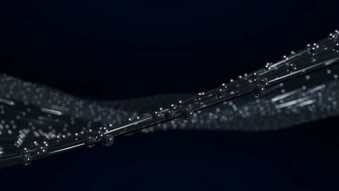 Futuristic background of connected glowing dots and lines. Video stock 131255876