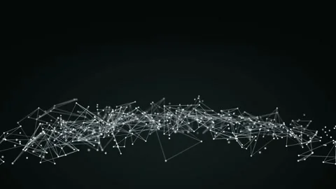 Futuristic background of connected glowing dots and lines. Video stock 137024610