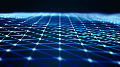 Futuristic background of connected glowing dots and lines. Video stock 137159728