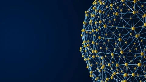 Futuristic background of connected glowing spheres and lines. Video stock 136820896