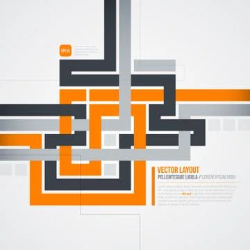 Futuristic background with crossing lines. EPS10. Stock Illustration