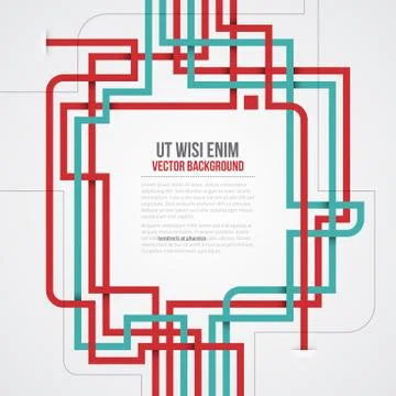 Futuristic background with crossing lines. EPS10. Stock Illustration