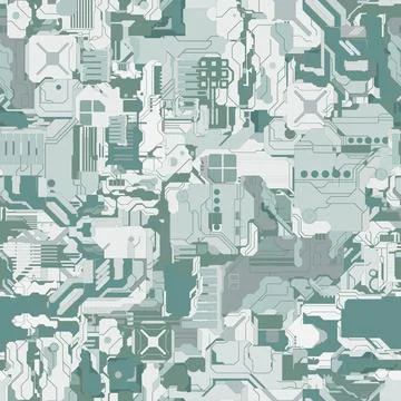 Futuristic background in cyberpunk style. 스톡 일러스트