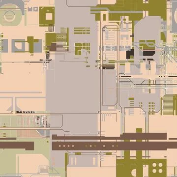 Futuristic background in cyberpunk style. Stock Illustration
