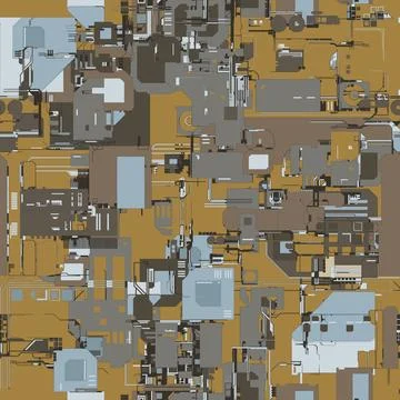 Futuristic background in cyberpunk style. 스톡 일러스트